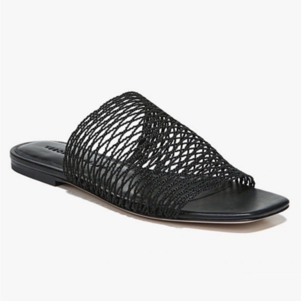 Veronica Beard Black Mesh Martina Slide Sandals Sz 9 - Picture 8 of 8